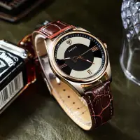 在飛比找蝦皮購物優惠-YAZOLE416新款金表時尚休閑商務手錶男士 QUARTZ