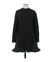 Sacai Suiting Mix Knit Dress 1,2 BLACK