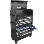 SP Tools SP50553 - Tool Kit - Sumo Series Power Hutch - 334 Piece Metric/SAE - Black/Chrome Handles