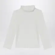 [Chloé] White jersey with ruffled collar 5 Y White