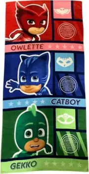 PJ Masks Superheroes Catboy Owlette Gekko Kids Cotton Beach Towel - 28"x58"