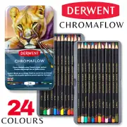 Derwent 24 Chromaflow Soft Core Coloured Pencils, Blending, Shading, Layering