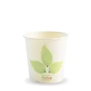 BioPak Single Wall Disposable Hot / Cold Coffee Takeaway Cups Leaf
