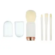 1Set Travel Blending Foundation Concealer Blusher Brush 13.5x2.7cm White