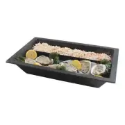 TableCraft CW4050BK Aurora Collection™ Full Size 10 qt. Divided Food Pan