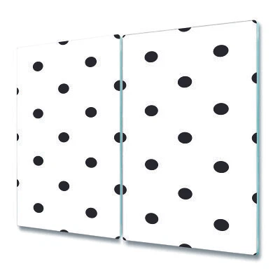 Glass Worktop Saver Kitchen Polka Dot Small Dots Black and White 2x30x52