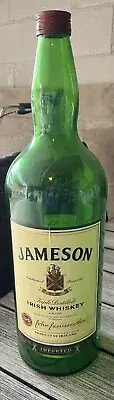 Jameson Irish Whiskey 4.5 L Empty DISPLAY DECOR Bottle LARGE 20”x6” MANCAVE Bar