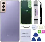 Rear Back Glass Replacement for Samsung Galaxy S21 Plus 6.7 inches 5G with Reparing Toolkit and Mamual (Phantom Violet)