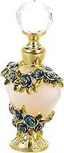 EXAOMBLE Vintage Inspired Perfume Bottle Refillable Decorative Container for Travel Essential Oils Fragrance Elegant Design Compact Leakproof