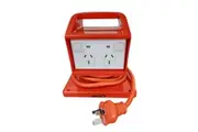 Portable Power Board (IP53) 4 Way 15 Amp Outlet MCB RCD Class H Approved 15A