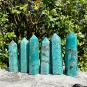 3 ~ 4'' Natural Amazonite Point Obelisk Green Crystal Tower Decoration