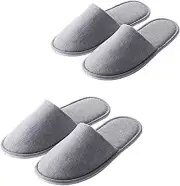 2 Pair Disposable Slippers,Disposable Slippers Bulk Guest Slippers,Travel Portab