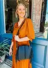 Black Crossbody Bag With Fringe Tassels Vegan Leather Caroline Hill