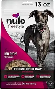 Freeze Dried Dog Food: Freestyle Freeze-Dried Raw Dog Food - Natural Grain Free Formula with GanedenBC30 Probiotics for Digestive and Immune Health - Beef Recipe with Apples - 13 oz Bag
