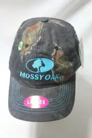 Mossy Oak Women's Black/Grey Eclipse Camo Baseball Cap Hat Adjustable