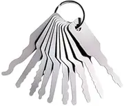 10PCS Master Keys Stainless Steel Replacement Skeleton Lock Key Set Multiple Shapes Lock Picking Emergency Tool