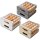 Refrigerator Drawer Egg Organizer with Stackable Storage (61 characters)