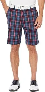 Mens Callaway Men's Short Sleeve Opti-Stretch Printed Plaid Short CGBS7G4X-P, Mens, Callaway Men's Short Sleeve Opti-Stretch Printed Plaid Short, CGBS7G4X
