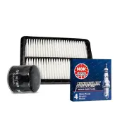 NGK Iridium IX Spark Plugs & NTK Air Oil Filter for Kia Sportage LX KM 2.0 05-10