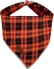 UP URARA PUP Christmas & Thanksgiving Dog Bandana, Plaid Triangle Bid Scarf for Small Medium Dog, Cotton Pet Kerchief for Girl Boy Dogs or Cats, Fall & Winter Dog Bandana, Cute Puppy Bandana