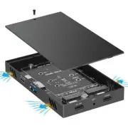 Double Bay M.2 NVMe SSD Enclosure Dock 10Gbps USB3.1 Gen2 Transfer Speed