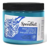 AquaPrint 16oz Jar: Vibrant Turquoise Water-Soluble Block Printing Ink - Unleash