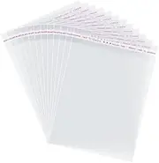 DINGlLIDINGHONG 200 Pcs 5x7 in Reusable, Clear OPP Plastic Bags, Self Seal, Clear, 18x13x2 cm/7.09x5.12x0.79 in, Multi-Purpose Food Storage Bags