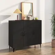 Buffet Sideboard, Kitchen Storage Sideboard Side Cabinet Storage Cupboard Sideboard Black 90x34x80 cm Engineered Wood