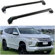 TINIANHHCT Cross Bars Lockable Fits for Mitsubishi Montero Sport 2016-2025 with Flush Side Rails Roof Rack Cargo Luggage Carrier, Black