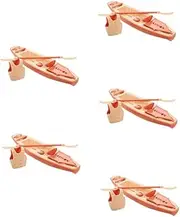 BESPORTBLE 5 Sets Plastic Canoe Model Bookshelf Decor Mini Kayak Ornaments Rustic Sailing Model Simulation Toys Ornaments Home Decor Indoor Boat Bedroom Boat Decorations Collector's Item