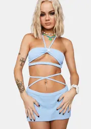 Periwinkle On Thin Ice Skirt Set