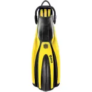 Mares Avanti Super-Channel Open Heel Fin w/Bungee Strap, Small, Yellow