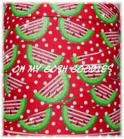 25 YARD ROLL SALE 7/8 GLITTER POLKA DOT WATERMELON RED SEEDS GROSGRAIN RIBBON