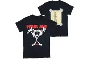 Pearl Jam Stickman Front and Back Print T-Shirt