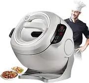 6L Commercial Food Processor,Automatic Cooking Machine with 360° Rotating,Pot Body Adjustment,3 Gear Fire Adjustment Intelligent Automatic Cooking Machine,for Commercial Household Home Restaurant