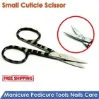 Manicure Pedicure Nails Care Silver & Black Cuticle Scissor Eyebrow Remover