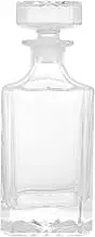 BIUDECO Elegant Glass Whiskey Decanter Stylish Liquor Bottle for Alcohol Display Housewarming present Exquisitely Crafted Empty Liquor Container Smooth Surface Design