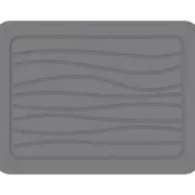 Hard Stone Diatomite Kitchen Dish Counter Top Drying Mat in Dark Grey