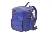 New Sassy Caddy Golf Cobalt Blue Leather Back Pack