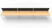 New RapidLine Infinity 3 Person Desk 3600mm x 700mm Single Sided Metal Workstati