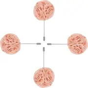 [sourcing map] Groom Boutonnieres Rose Boutonnieres Pins for Men Wedding Ceremony Anniversary,Formal Dinner Party,