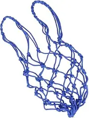 Heavy Duty Drawstring Basketball Bag Durable Mesh Net Carrier for Sports Balls Versatile Storage Bag for Basketball Soccer and More Blue