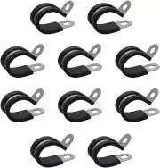 6-70MM Rubber Lined Stainless Steel P Clips P Clips Epdm Rubber Lined