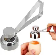EZONEDEAL Egg Cracker Topper, Stainless Steel Easy Egg Opener, Egg Scissors, Egg Topper Cutter, Egg Separator for Raw, Soft, Hard Boiled Egg, Egg Cracker Tool, Egg Cuter Tool