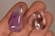 2 *AMETHYST* Tumbled Stones 20.8g Healing Crystals, Stress, Protection, Sobriety