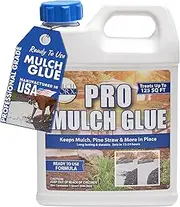 Pro Mulch Glue - Ready to Use Quart (32oz) - Glues & Locks Mulch, Pine Straw, Dust & Dirt - Professional Grade Landscape Glue