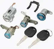 PEIKEDA Fit for Buick 08-12 Excelle with 2Pcs Key Trunk Lock Ignition Lock Left Lock Cylinder OEM Full Set Door Lock Cylinder