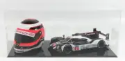 DISPLAY BOX - FOR 1/18 CAR AND 1/2 HELMET - BLACK BASE - 44CM X 20CM X 18.3CM