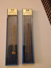 2 Boxes Vintage Staedtler Mars Lumograph Pencil Drawing Leads 8H & 3H
