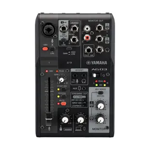 分期免運 YAMAHA AG03 MK2 最新版 數位 混音器 錄音 介面 Podcast 實況 (10折)